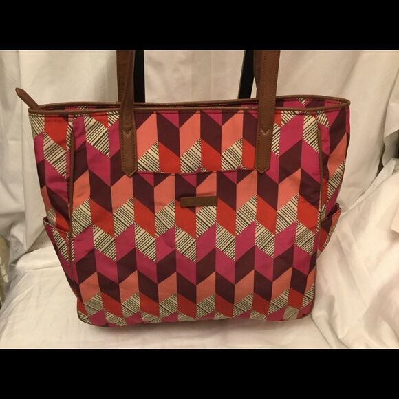 Vera Bradley Tote Red geometric Synthetic Leather - Picture 1 of 7